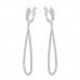 1.30 ct Round Cut Diamond Chandelier Earrings in 14 karat White Gold 1.30 ct Round Cut Diamond Chandelier Earrings in 14 karat White Gold